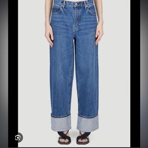 Crystal Cuff Wide Leg Jeans